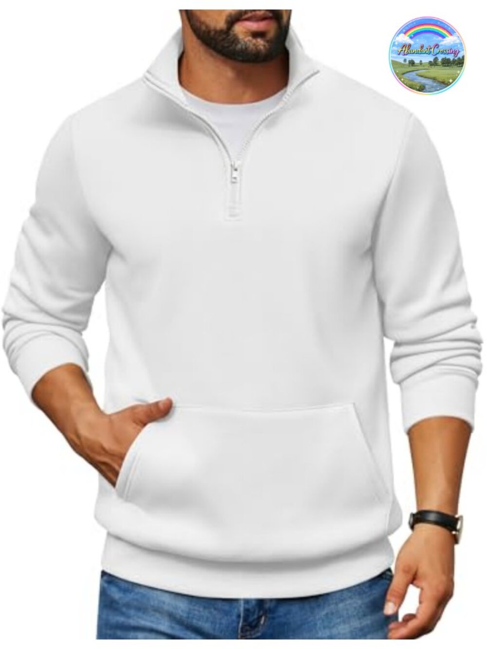 Men's Fleece Lined Quarter Zip Pullover Sweatshirt Mock Neck Long Sleeve